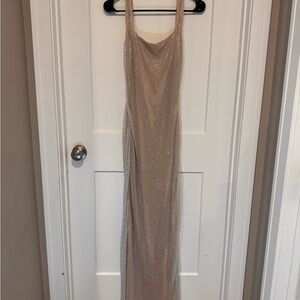 Elegant Beige Evening Gown